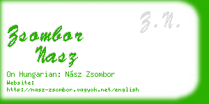 zsombor nasz business card